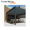 Luxury Aluminum Garden Adjustable outdoor gazebo Custom modern electric aluminum louvers glass pergola