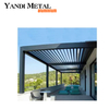 New modern aluminum gazebo shade Outdoor electric shutters bioclimatic gazebo