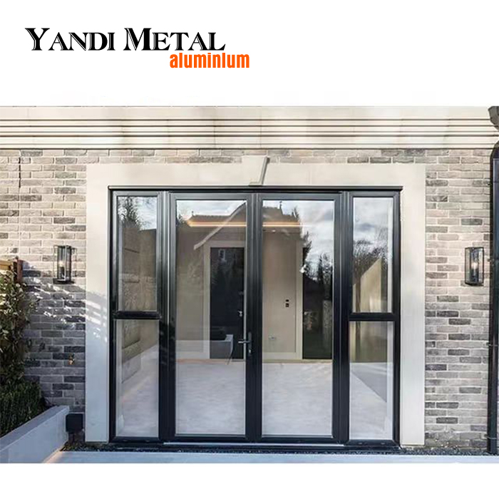 High quality American standard hot break aluminum double fold folding accordion aluminum doors