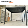 Outdoor sun protection wind control pergola metal roof aluminum pergola shade