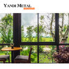 Yandi high quality aluminum profile double glass sliding window Horizontal window glass