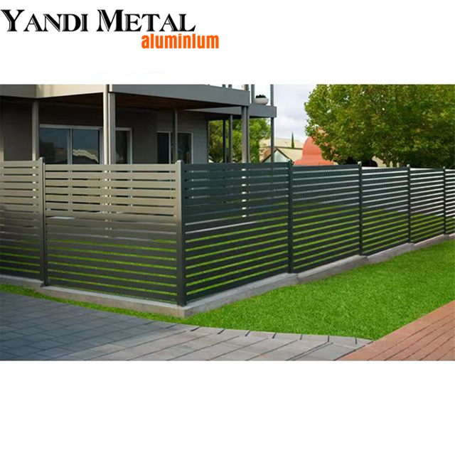 New aluminum metal fence Modern design aluminum plate fence High quality aluminum plate fence