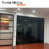 American Black color mirror design combines aluminum garage doors with modern automatic glass garage doors