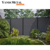 Wood-plastic fence panel with rear LED light group decorative panel wood-plastic composite Trade Price Privacy outdoor garden wall door