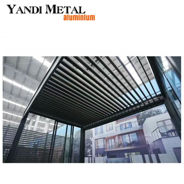 Modern retractable custom sized outdoor gazebo aluminum louvers wedding stand outdoor