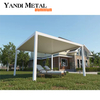 Custom size outdoor aluminum rainproof electric louver pergola Bioclimatic aluminum pergola with LED lighting system