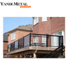 Aluminum glass stair railing Design rail bridge outdoor aluminum stair railing Design of metal outdoor house stair railing