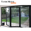 Double glazed exterior accordion folding aluminum doors double folding doors