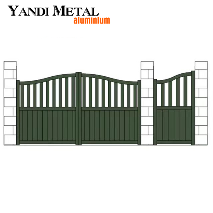 Aluminum revolving door Driveway welded metal aluminum welding door design Automatic revolving door Electric double sliding door