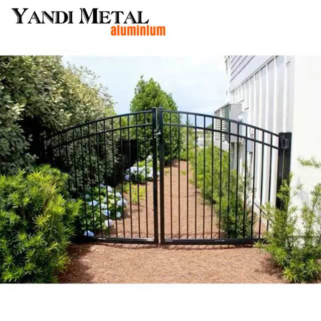 Automatic garden Aluminum door Security fence Metal panel Aluminum louver slatted door decorative welded door