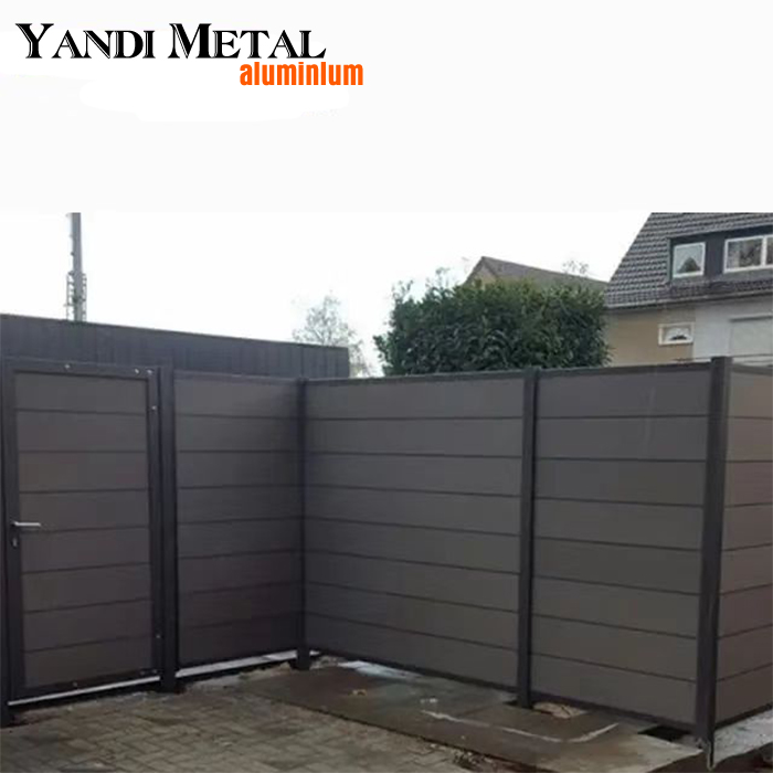 Newly designed Garden courtyard waterproof assembled slatted fence Security privacy Aluminum alloy metal fence Louvre fence