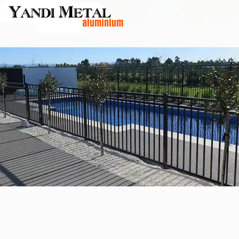Hot aluminum alloy metal fence tubular decorative swimming pool garden aluminum fence