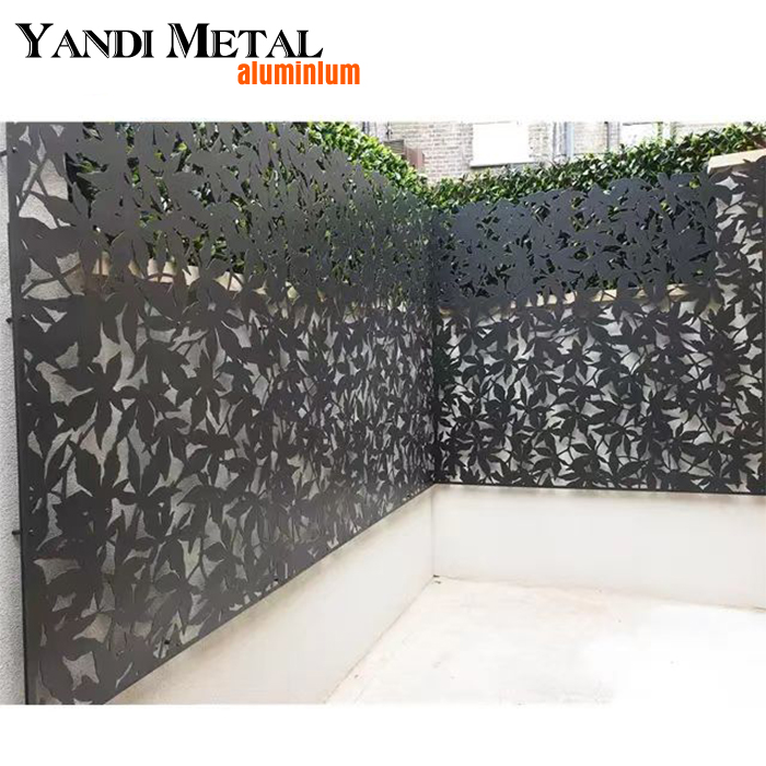 High quality decorative garden patio house fence laser-cut WPC panels