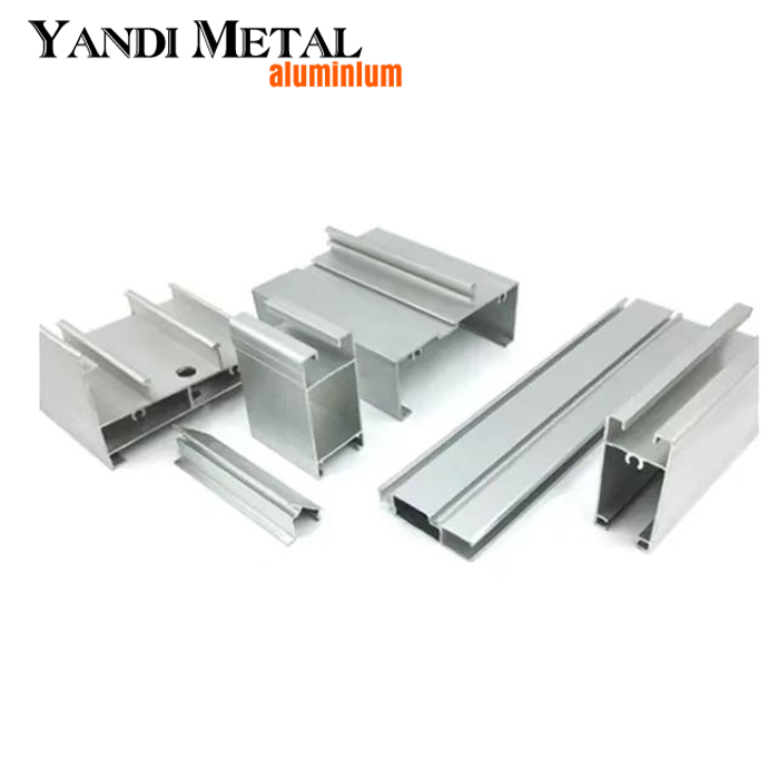 Yandi Hot anodized Fram aluminum material custom extruded aluminum door and window 6063 manufacturer