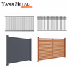 Hot selling cheap composite private slat material garden Wood extruded board fence Wood plastic board aluminum frame outdoor set