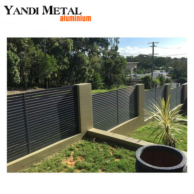 High quality level slatted pool fence Security privacy Aluminum alloy metal fence Blind fence