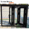 Yandi Factory Cheap residential double glazed aluminum casement Windows hurricane-impact Windows