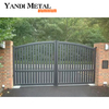 New fashion aluminum outdoor gates Modern automatic doors Aluminum profile fence slats house gates