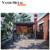 Custom modern pergola Aluminum outdoor electric aluminum outdoor waterproof louver pergola and gazebo