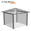 Modern aluminum terrace roof manhole cover pavilion Glass garden outdoor pavilion Aluminum awning pavilion system