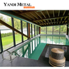 Commercial wall sun room fixed aluminum shutters with manual opening of residential window wall system