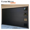 American Black color mirror design combines aluminum garage doors with modern automatic glass garage doors