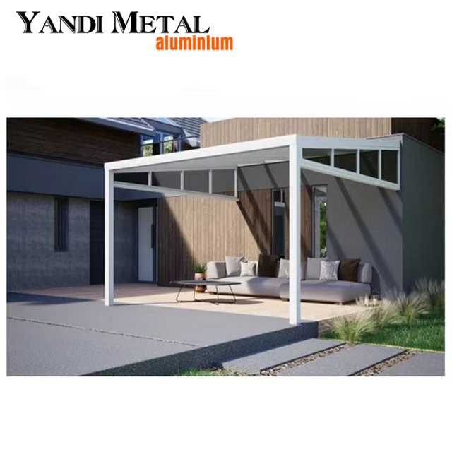 Custom electric outdoor terrace waterproof electric shutters Roof bioclimatic aluminum pergola waterproof outdoor shutters