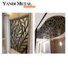 Decorative outdoor laser cut aluminum metal garden privacy folding screen perforated metal screen panel