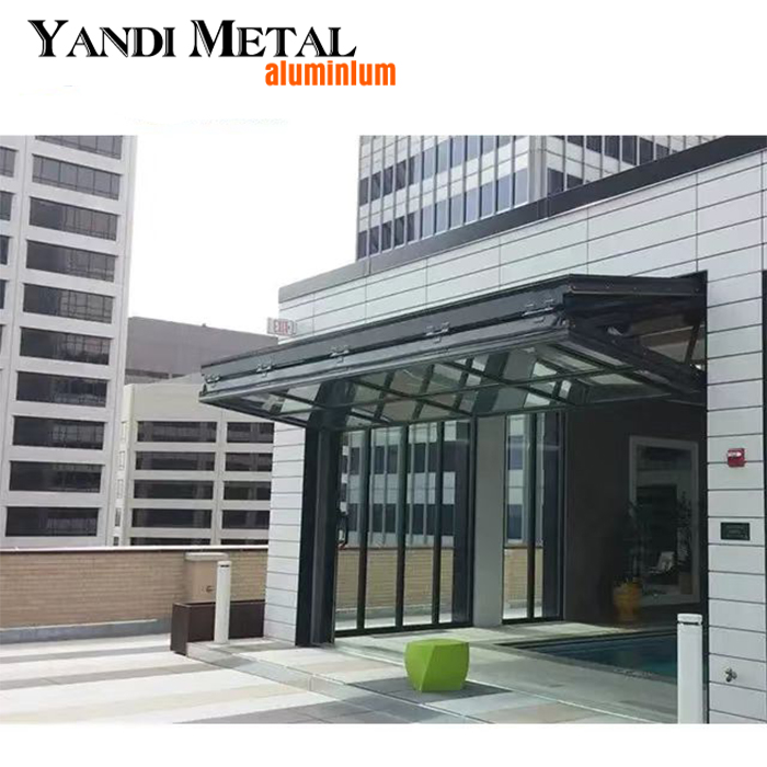 High quality aluminum Hurricane impact energy saving design double folding exterior balcony aluminum glass sliding folding patio doors