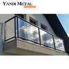 Modern design Outdoor balcony stairs Aluminum fence handrail railings Metal aluminum glass railings