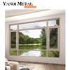 New design aluminum frame double glass swing inside opening window safety glass aluminum sliding window