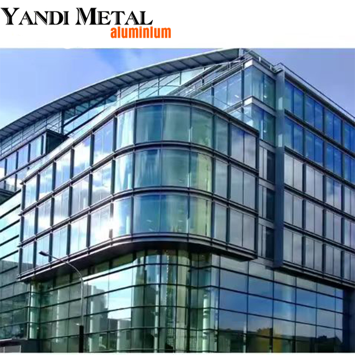 Double glazed frameless aluminum glass curtain wall facade panel exterior wall curtain wall