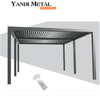Modern design Outdoor bioclimatic system Louvre Aluminum pergola Custom sized metal pergola