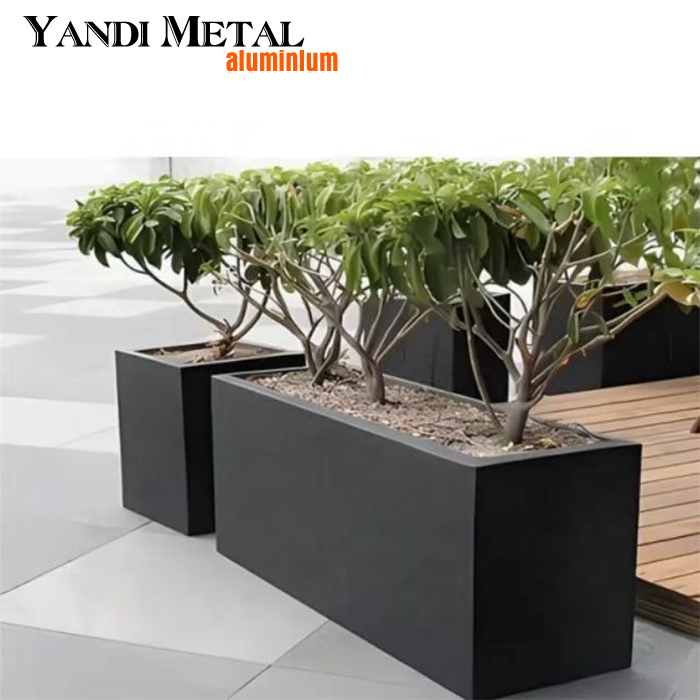 Planter Modern aluminum planter Large outdoor custom powder-coated rectangular planter
