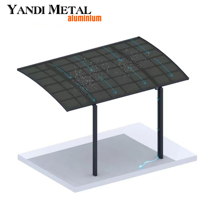 Metal shed Custom shed Parking system Alloy aluminum shed Double garage canopy Aluminum shed polycarbonate