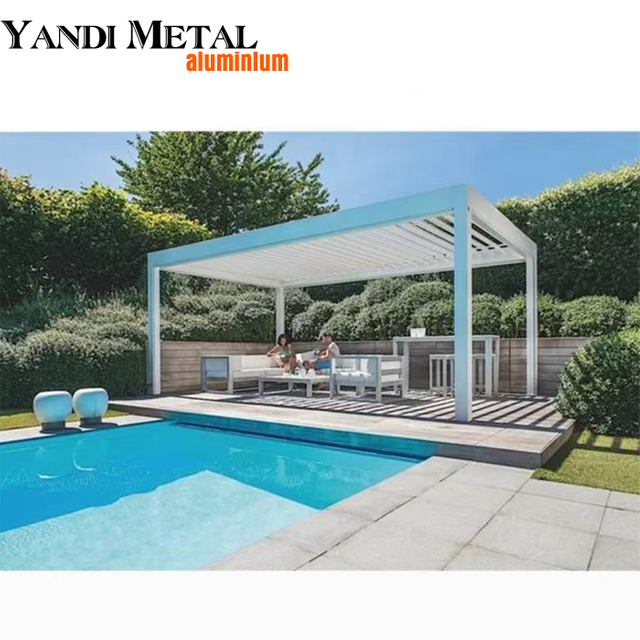 High quality aluminum louver roof powder coating louver roof aluminum gazebo Garden aluminum gazebo