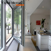 Double glazing aluminum casement window Aluminum frame sliding window upward safety aluminum window