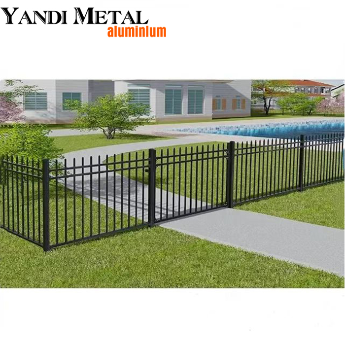 Newly designed Chinese powder-coated metal fence Vertical fence Horizontal aluminum fence