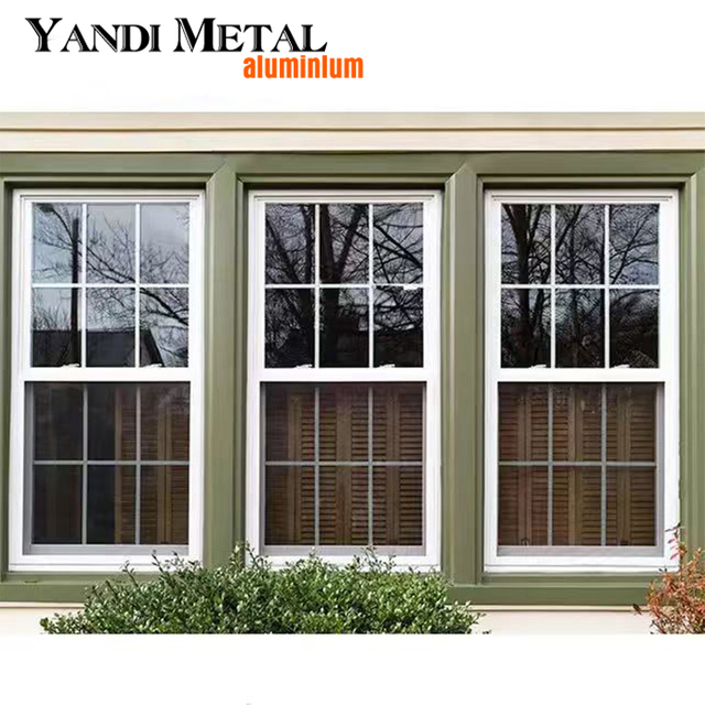 New design powder coating custom color cheap double glass aluminum sliding window top supplier