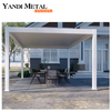 Electric aluminum louvers with LED telescopic terrace outdoor waterproof louvers roof pergola