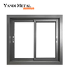 Yandi high quality aluminum profile double glass sliding window Horizontal window glass