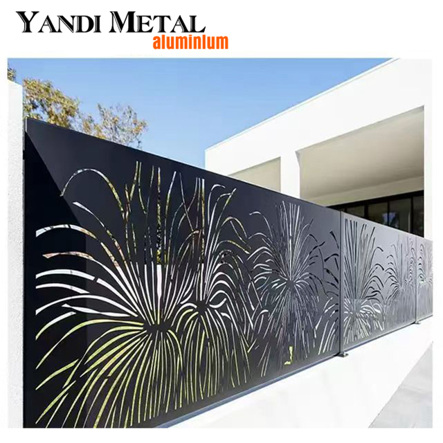 Decorative aluminum privacy screen profile Powder coating Aluminum privacy screen profile