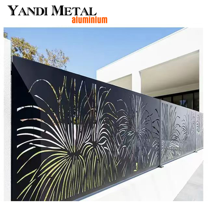 High quality 6063/6061/6060 T5 Powder coated aluminum cutting panels Laser panels indoor and outdoor gate fencing