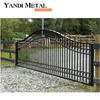 Metal privacy slats fence panels Aluminum alloy welded doors Courtyard Villa custom aluminum sliding doors