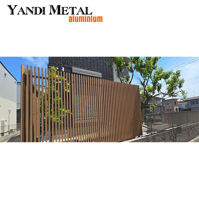 Garden Metal Aluminum Louver Fence System Durable Aluminum Louver fence Custom louver slatted fence panels