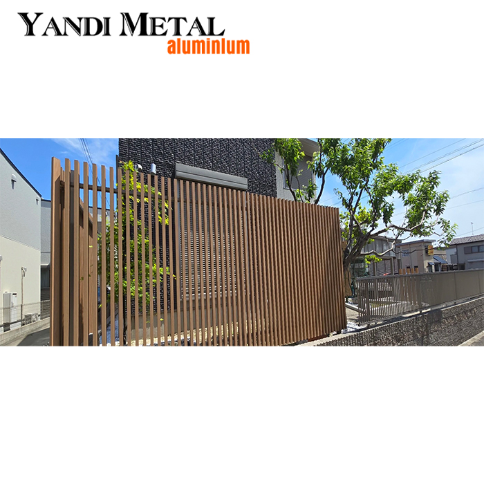 Garden Metal Aluminum Louver Fence System Durable Aluminum Louver fence Custom louver slatted fence panels
