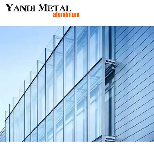 Sun waterproof custom colored silver glass aluminum curtain wall louvers exterior alloy exterior trim