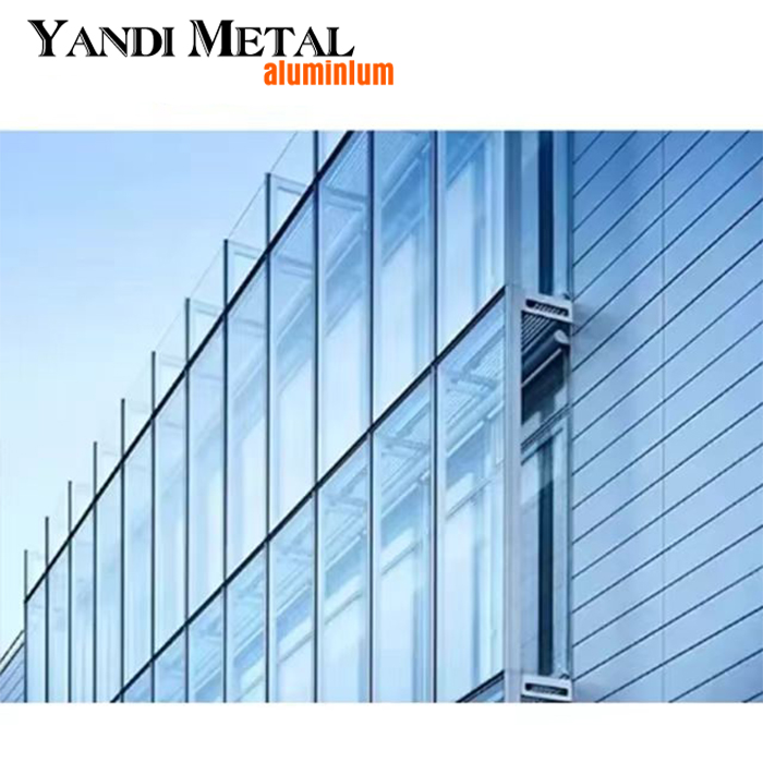 Sun waterproof custom colored silver glass aluminum curtain wall louvers exterior alloy exterior trim