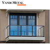Modern design Outdoor balcony stairs Aluminum fence handrail railings Metal aluminum glass railings