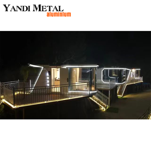 Modern fashion luxury design Camping capsule Prefabricated house Capsule house space capsule with smart system